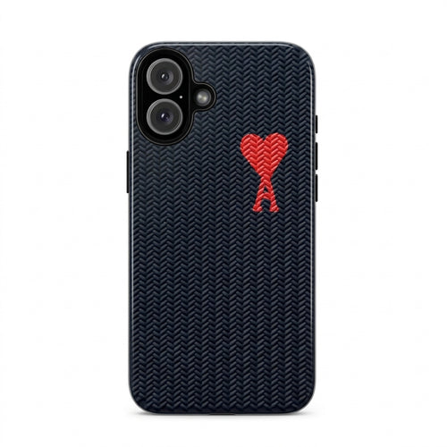 Paris Heart Knit iPhone Case
