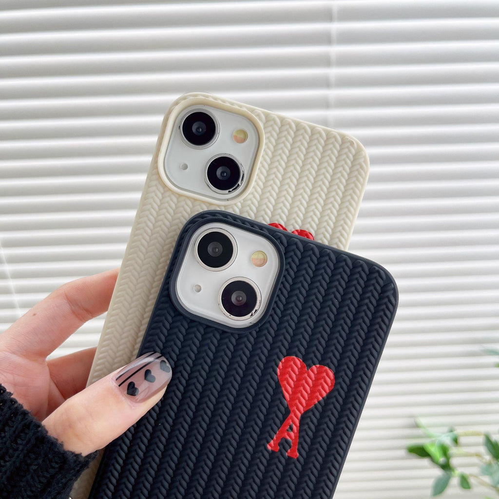 Paris heart knit iPhone case - Coveo