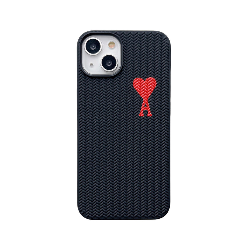 Paris Heart Knit iPhone Case