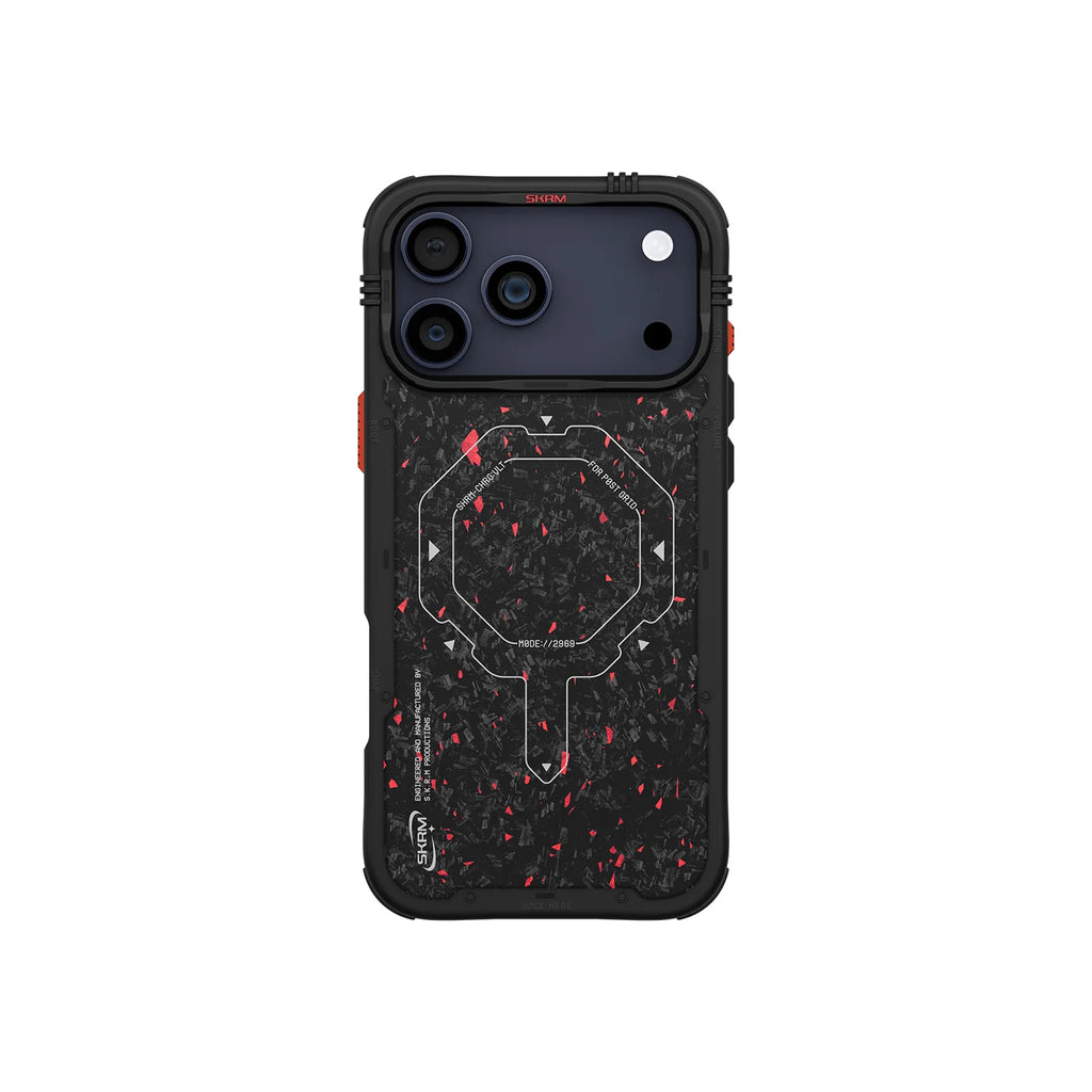 Skinarma Vektor 17 Pro Mag-Charge case in red forged carbon